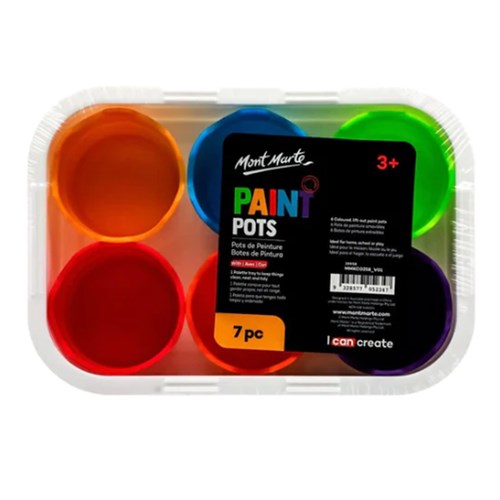 MONT MARTE PAINT PALETTE CUPS 6pc